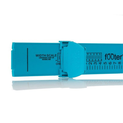 Footer Foot Measure. Measures the entire family's shoe size from the comfort of your home. Great for ordering shoes for youself and for your kids online. (Blue)