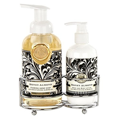 Michel Design Works Hand Care Soap/Lotion Caddy Set, Honey Almond, Set of 2 Caddy Holders Sets