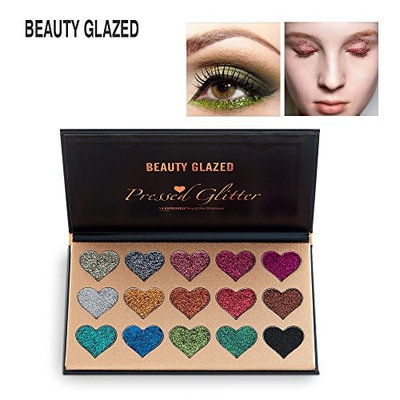 Beauty Glazed 15 Colors Glitter Shimmer Eye Shadow Palette Highly Pigmented Mineral Cosmetic Makeup Professional Cosmetic