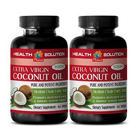 Extra virgin coconut oil for hair - EXTRA VIRGIN COCONUT OIL 3000 - support healthy metabolism (2 bottles)