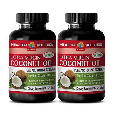 Extra virgin coconut oil for hair - EXTRA VIRGIN COCONUT OIL 3000 - support healthy metabolism (2 bottles)