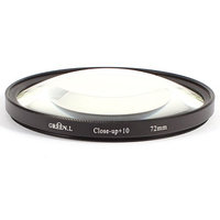 72mm Macro Close Up Lens Digital Filter +10 Black Clear for Camcorder