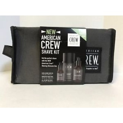 American Crew Shave Kit - Shaving Foam, Shave Oil, Facial Balm Dopp Kit