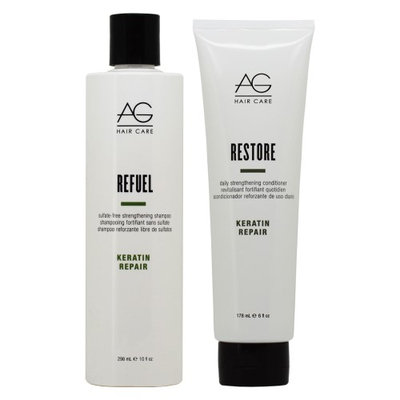 Ag Hair Care AG Hair Refuel Shampoo 10oz + Restore Conditioner 6oz 'Duo' (Pack of 2)