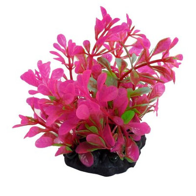 Fuchsia Manmade Fish Tank Artifical Aquatic Plant Grass 4