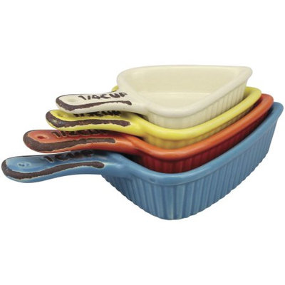 Ckk Home Decor Set of 4 Ceramic Measuring Cups