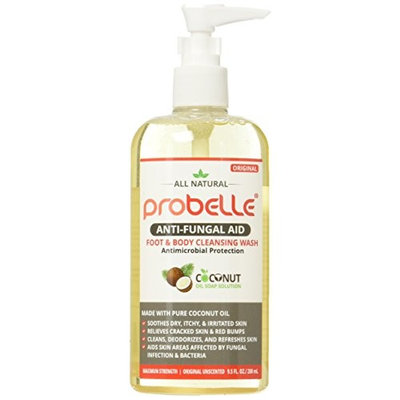 Antifungal Soap from Pure Coconut Oil with Antimicrobial Protection. Aids Skin Areas Affected by Fungal Infection & Bacteria. Maximum Strength, Original Unscented. 9.5 oz/ 280 mL