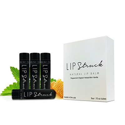 Lip Balm- All Natural Ingredients No Toxic Chemicals, Gluten-Free. Heal and Protect Your Lips w/ Vitamin E, Cocoa Butter, Aloe Vera. 4-Pack- Safe for Men, Women, & Children. Best Use–Dry,Chapped Lips