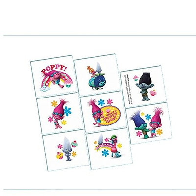 Trolls Tattoos, 1 sheet with 8 squares