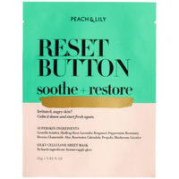 Peach & Lily Reset Button Soothe + Restore Sheet Mask, 0.85 fl oz