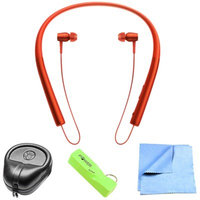 Sony Wireless In-ear Bluetooth Headphones w/ NFC - Cinnabar Red w/ Power Bank Bundle