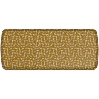 GelPro Elite Anti-Fatigue Kitchen Comfort Mat - 20x48 - New Leaves Butterscotch