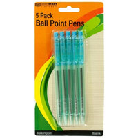 Home Essentials & Beyond Inc Light Blue Ball Point Pens Set (Lot of 12) (Pack of 12)