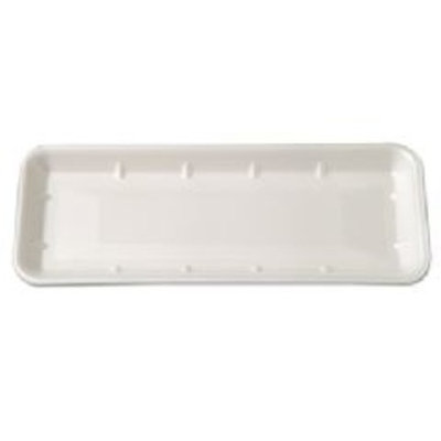 Supermarket Trays, White, Foam, 14 1/2 x 5 3/4 x 1