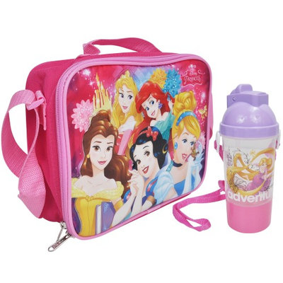 Disney Princess Girls Lunch Bag and Water Bottle 2Pc Set