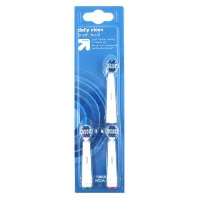 Daily Clean Brush Heads - 3ct - Up&Up (Fits Up&Up rechargeable toothbrush and more)