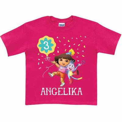 Personalized Dora the Explorer Toddler Girl Birthday T-Shirt