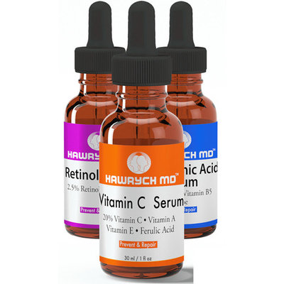 Hawrych MD 20% Vitamin C Serum 2.5% Retinol Serum and Hyaluronic Acid Serum Set