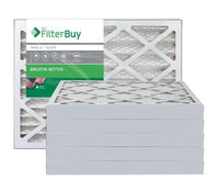 AFB Silver MERV 8 18x25x2 Pleated AC Furnace Air Filter. Filters. 100% produced in the USA. (Pack of 6)
