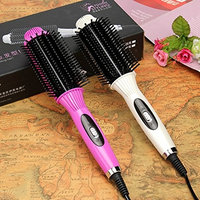 Professional Women's Hair Straightening Brush With Coconut Oil - Pink