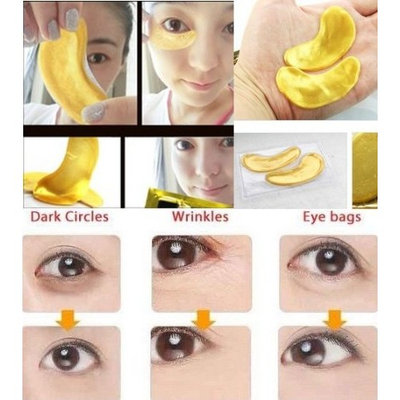 10/20/30/50/60/80/100 pairs wholesale New Crystal 24K Gold Powder Gel Collagen Eye Mask Masks Sheet Patch, Anti Ageing Aging, Remove Bags, Dark Circles & Puffiness, Skincare, Anti Wrinkle, Moisturising, Moisture, Hydrating, Uplifting, Whitening, Remove Blemishes & Blackheads Product. Firmer, Smoother, Tone, Regeneration Of Skin. Suitable For Home Use Hot or Cold.
