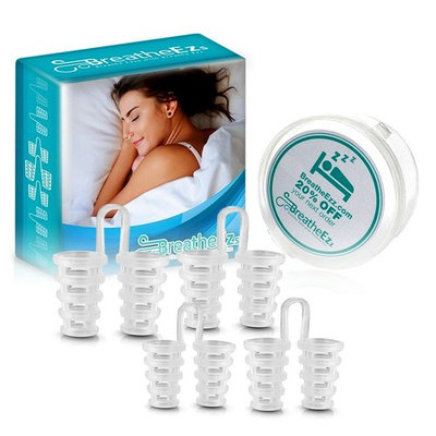 Anti Snoring Solutions, Nasal Dilators, Nose Vent Anti Snoring Device Snore Stopper – Snoring Solution Sleep Aid Device Set of 4 by Breathe Ezz