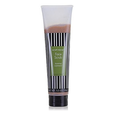 Scruff Rescue Face Scrub - Natural Foaming Exfoliator Gently Buffs Your Face Then Washes Away Grime. Helps Prevent Ingrown Hairs. Without Microbeads 5.5 Ozs