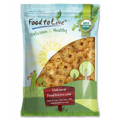 Organic Dried Pineapple Rings - Non-GMO, Unsulfured, Unsweetened, Bulk (by Food to Live) 5 Pounds