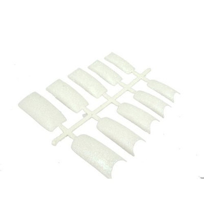 HotEnergy 10pcs Acrylic Mix Color Glitter Sparkle Slice French False Nail Art Tips Design