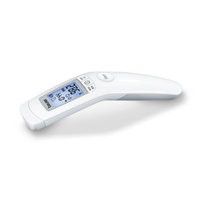 Beurer Forehead and Object Thermometer, No Contact, High Accuracy, and Large Blue Backlit Display, FT90