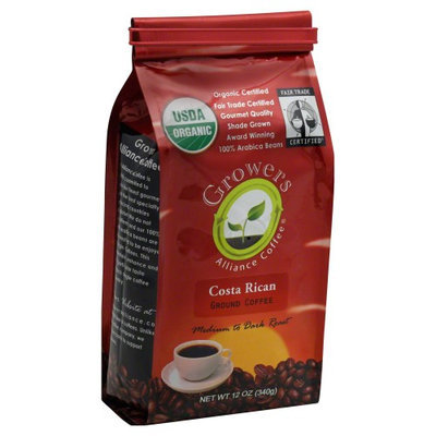 Growers Alliance Coffee Organic Ground Coffee Costa Rica 12 oz