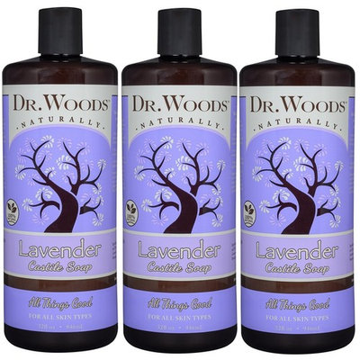 Dr. Woods Pure Relaxing Lavender Liquid Castile Soap, 32 Ounce (Pack of 3)