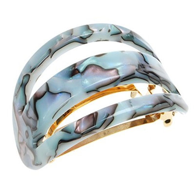 France Luxe Cutout Oval Ponytail Barrette - South Sea