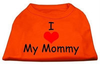 Ahi I Love My Mommy Screen Print Shirts Orange XS (8)