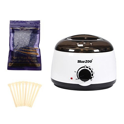 Homyl 500CC Hair Removal Hot Waxing Warmer Heater +100g Lavender Wax Beans Beads + 10pcs Applicator Disposable Spatula Sticks Set Kit