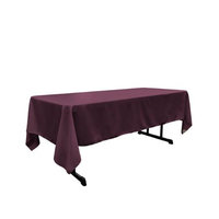 LA Linen TCpop60x144-EggplantP42 Polyester Poplin Rectangular Tablecloth Eggplant - 60 x 144 in.