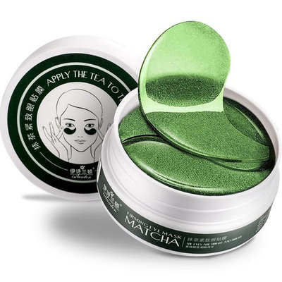 Fenleo Green Tea Powder Gel Collagen Eye Mask Masks Sheet 1Set 60 Pcs