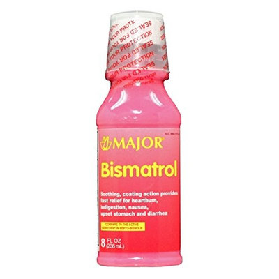 3 Pack Major Bismatrol Digestive Relief Compare to Pepto-Bismol 8 Oz Each