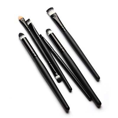 6 Pcs Makeup Brush Set Eyeshadow Eyeliner Cosmetic Make Up Tool Professional Natural Beauty Palettes Vanity Dainty Popular Eyes Face Colorful Rainbow Hair Highlights Glitter Kids Travel Kit