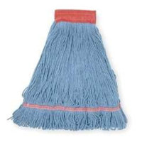 Tough Guy 1TYX9 Wet Mop, Antimicrobial, Large, Blue