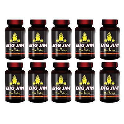 Maritzmayer Laboratories Big Jim & The Twins Male Enhancement All Natural Formula 60 Pills Per Bottle 10 Bottles