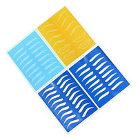 Hillento 4 PCS Microblading Supplies Tattoo Practice Skin For Eyebrows Eye, Permanent Makeup Silicone Skin, For Beginner Microblading Needles Makeup Cosmetic Tool, Mixed Design
