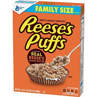 Reese's Peanut Butter Puffs, Cereal, Family Size, 20.7 Oz
