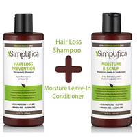Organic Argan Oil + Keratin - Hair Growth Duo Set (2X16 Oz.) – Scalp Moisturizing, Stops Hair Loss, Boost New Growth, Reduce Thinning & Breakage – Color Safe, Free of Sulfates, Paraben & Alcohol