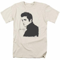 ELVIS/BLACK PAINT - S/S ADULT 18/1 - CREAM - 3X