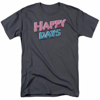 HAPPY DAYS/HAPPY DAYS LOGO - S/S ADULT 18/1 - CHARCOAL - SM