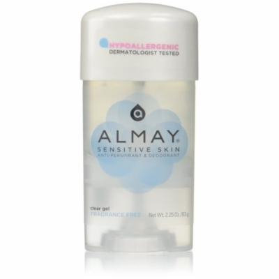 12 Pack Almay Anti-Perspirant - Deodorant Fragrance Free Clear Gel 2.25 oz