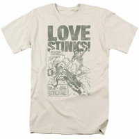GREEN LANTERN/LOVE STINKS - S/S ADULT 18/1 - CREAM - 2X