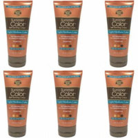 6 Pack Banana Boat,Summer Color Self-Tanning Lotion, Light/Medium Color 6oz Each