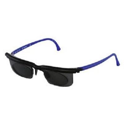 Sundials Sunglasses Instantly Adjustable, Black and Blue Frame 1 Count